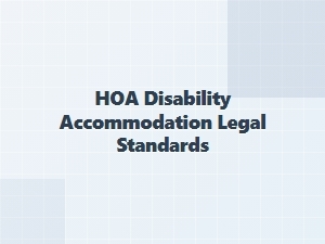 Hoa Disability Accommodation Legal Standards