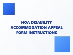 Hoa Disability Accommodation Appeal Instructions