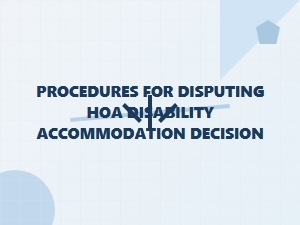 Appeal Process for Hoa Disability Accommodation Denial